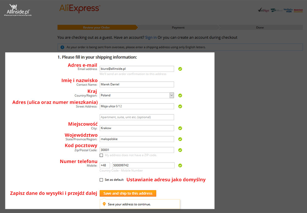 Jak utworzyć konto na Aliexpress