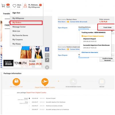 Śledzenie przesyłek z Aliexpress Śledzenie przesyłek z Aliexpress